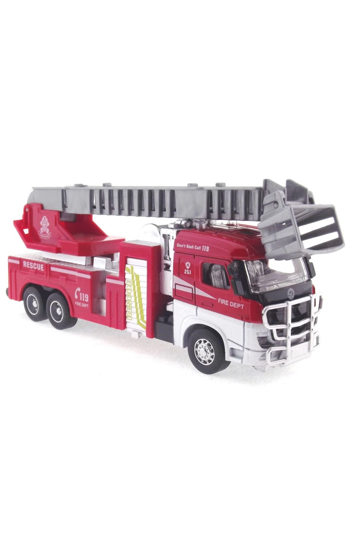 FTT SHOPPING MARKET Die Cast Model Çek Bırak Asansörlü İtfaiye Kamyonu