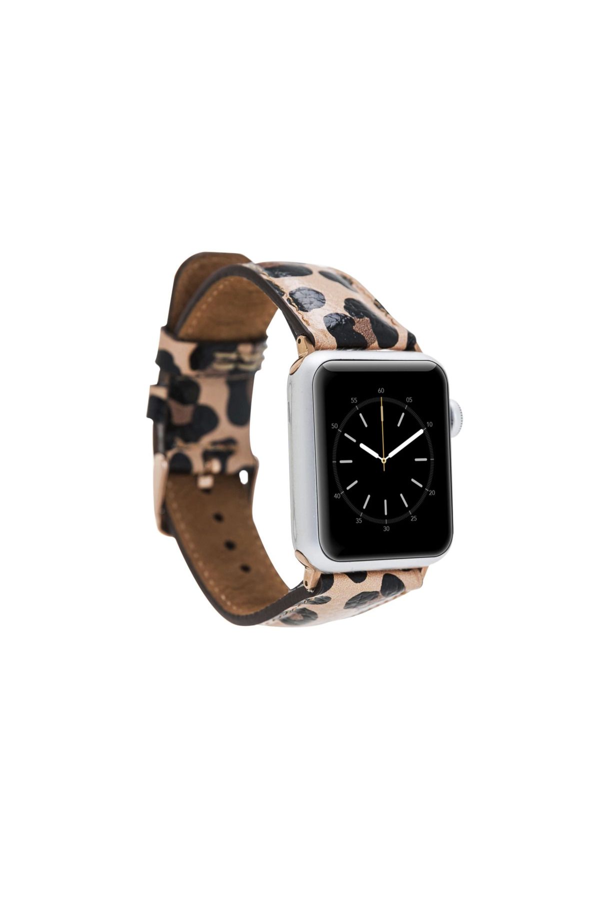 Angoravi Watch Uyumlu Deri Kordon 42-44-45mm Leopar NE