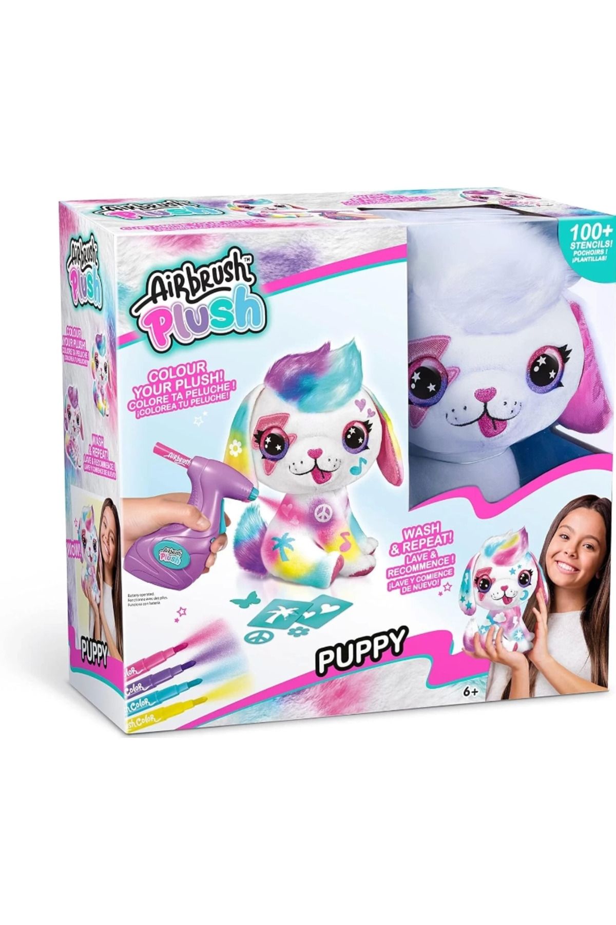 MT29 GİYİM Airbrush Plush Boyanıp Yıkanabilen Peluş Köpek