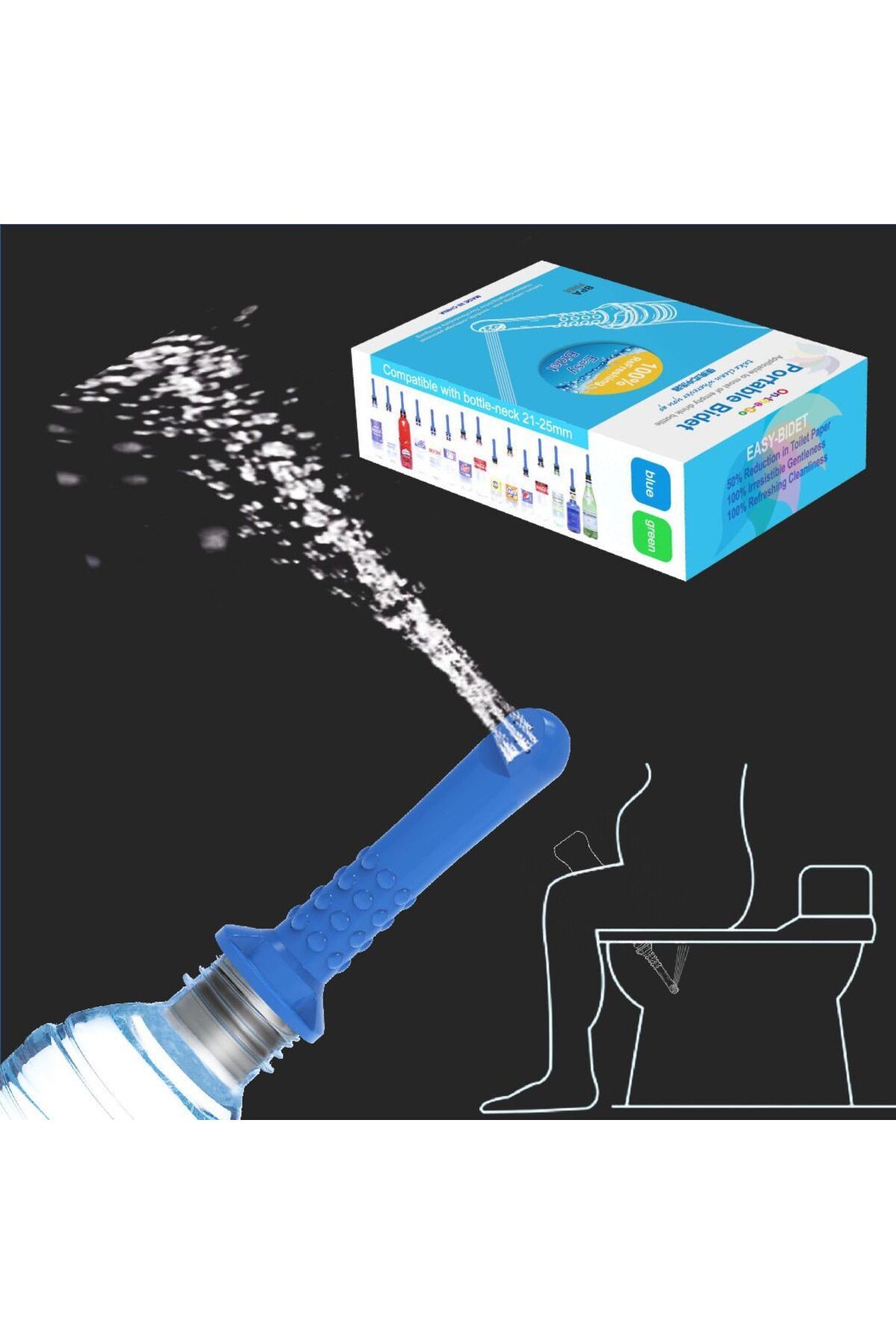 ATOUR-شطاف متنقل للسفر من ATOUR سهل الاستخدام وخفيف الوزن قابل للتركيب على زجاجات المياه القياسية 5