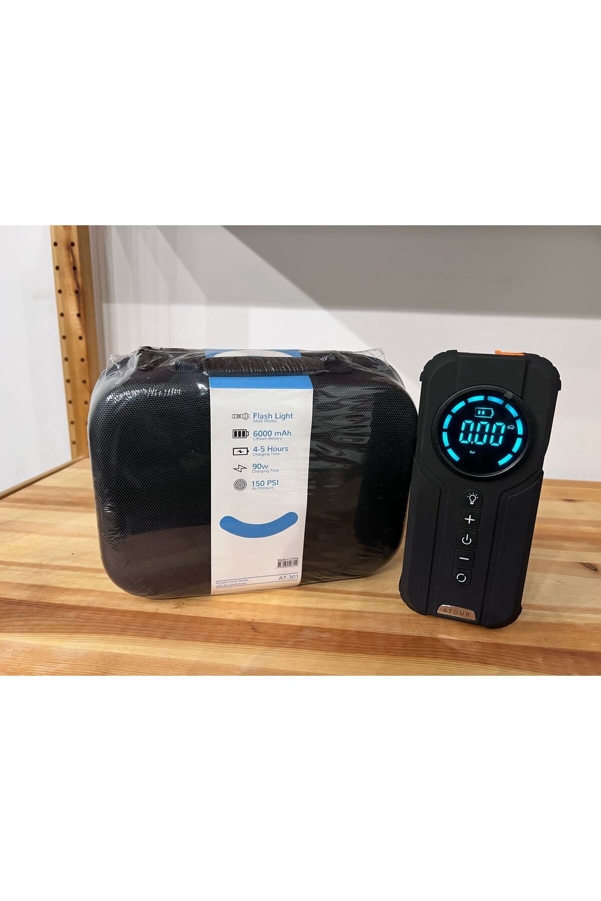 ATOUR-بطارية اشتراك سيارة مع منفاخ هواء مدمج من ATOUR قابلة للشحن بشاشة رقمية ومصباح LED متعدد الاستخدامات 2