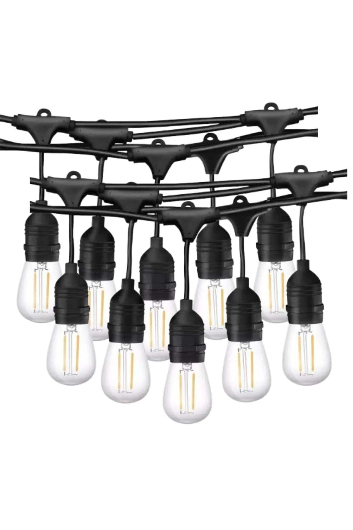 Forlife 220Volt 10 Adet E27 Duylu 10 Metre Kablolu Set (10 Adet S14 Led Ampul Hediyeli)