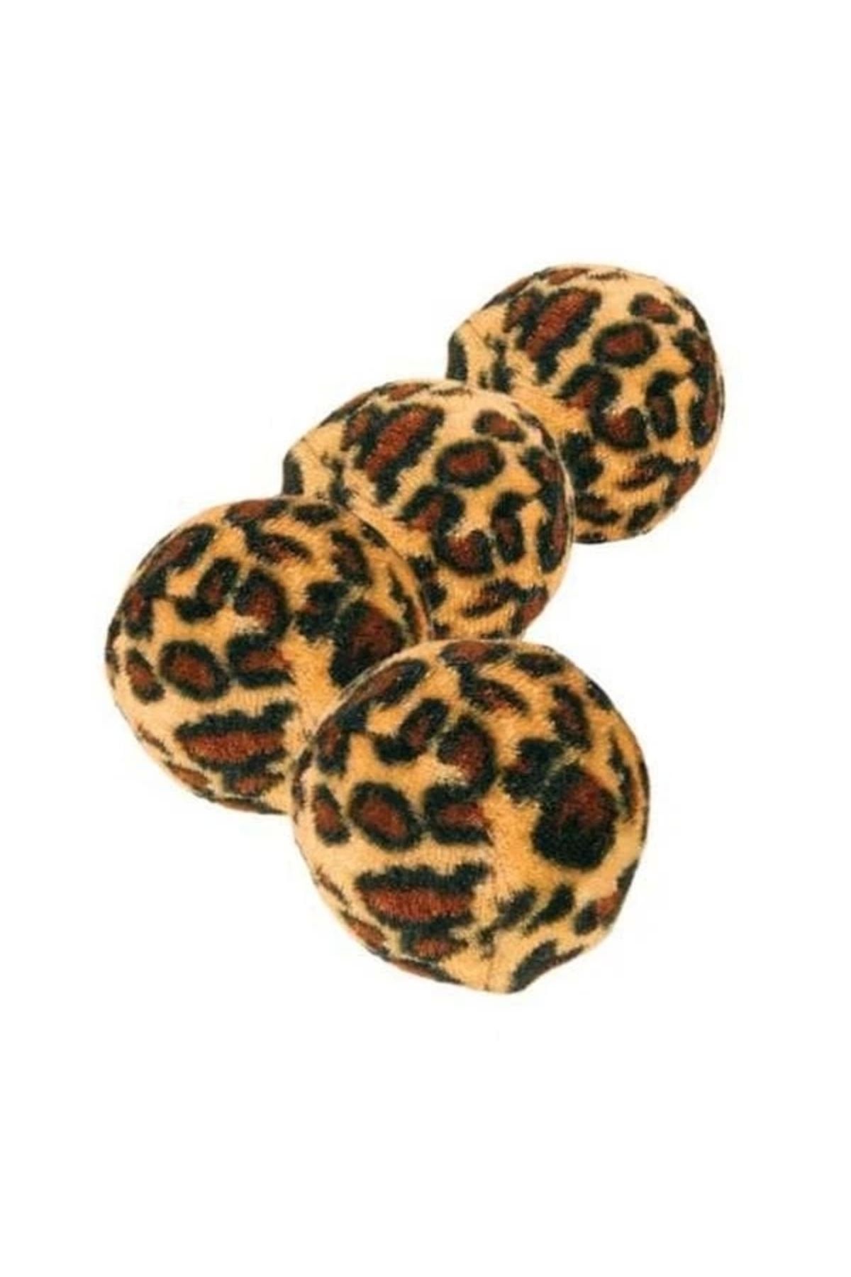 No8 Home Trixie Leopar Desenli Top Kedi Oyuncağı 4 Adet 4 Cm