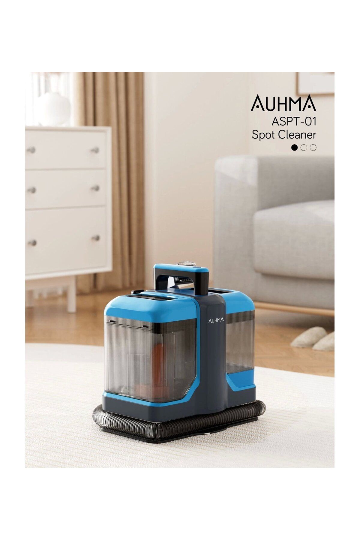 auhma Aspt-01 Koltuk ve Halı Yıkama Makinesi 2 Başlıklı Leke Çıkarıcı 450 Watt