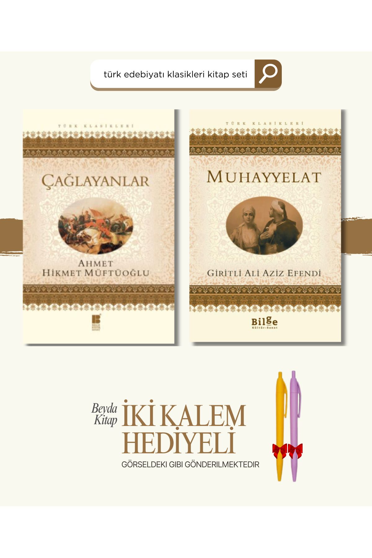 Bilge Kültür Sanat Çağlayanlar - Muhayyelat - Türk Klasikleri - Kitap Seti - Kalem Hediyeli - BLGKLS24
