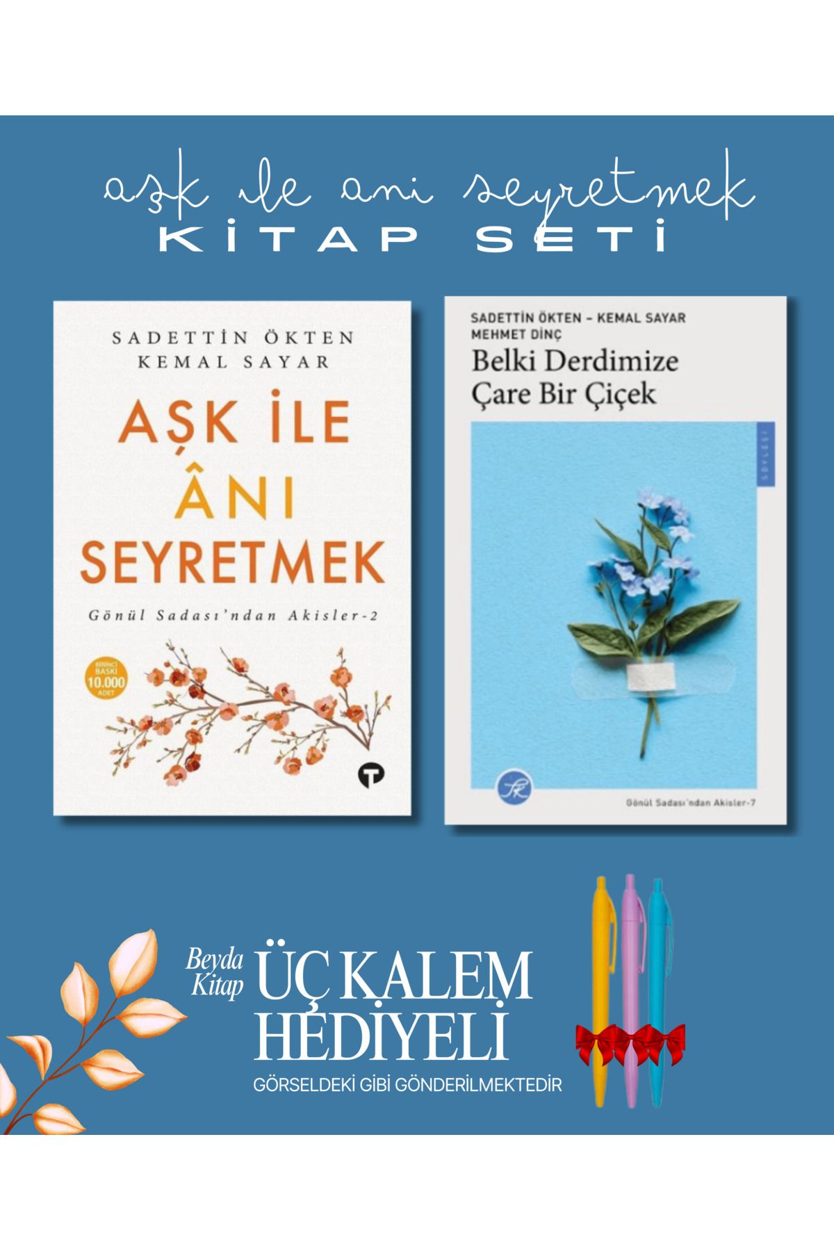 Turkuvaz Kitap Aşk İle Anı Seyretmek - Belki Derdimize Çare Bir Çiçek (2 Kitap) - Kalem Hediyeli