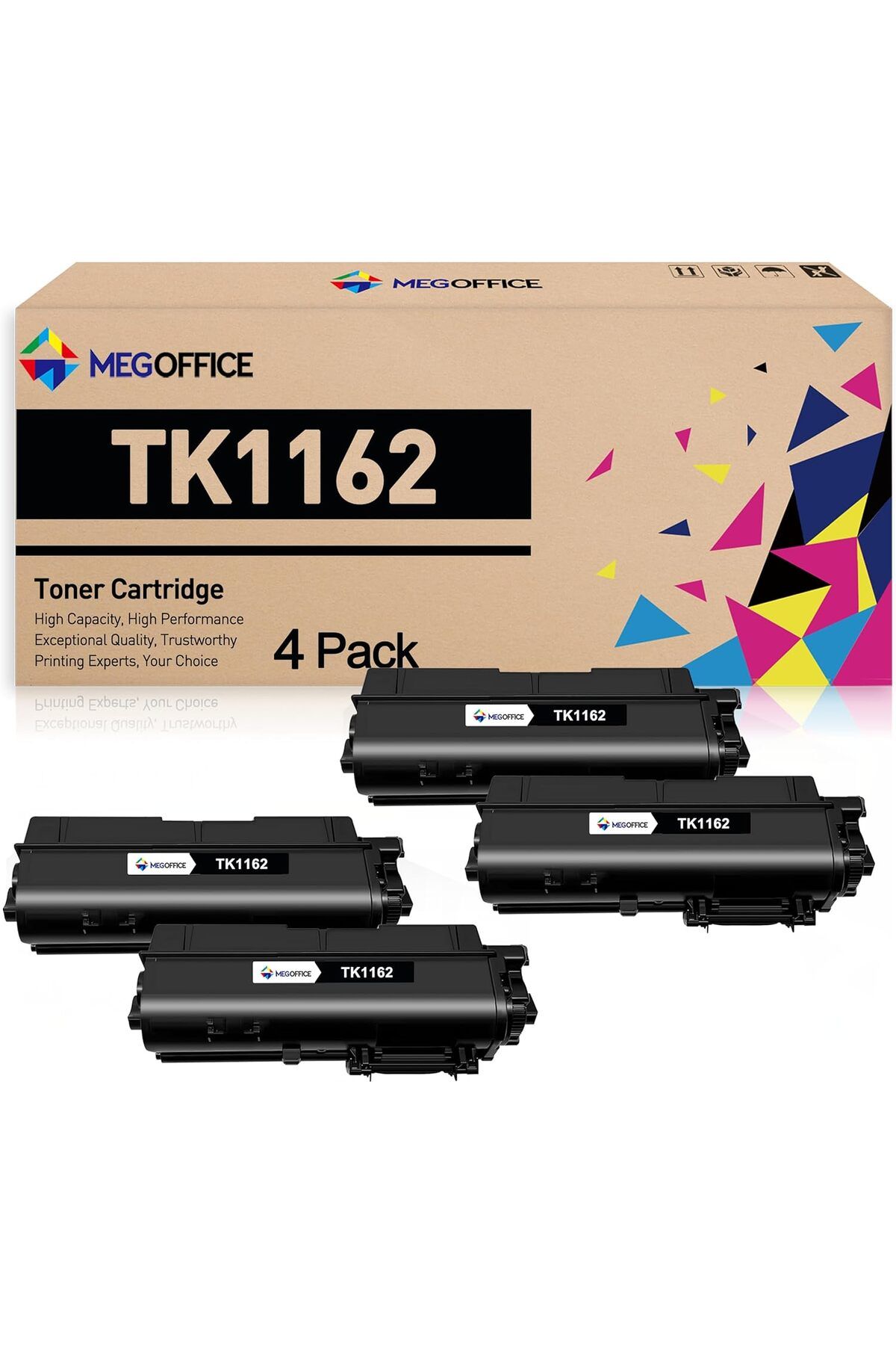 KYOCERA MUADİL Ecosys TK1162 /1160 Toner Cartridge for P2040DW P2040DN P2040 Printer (4-Pack