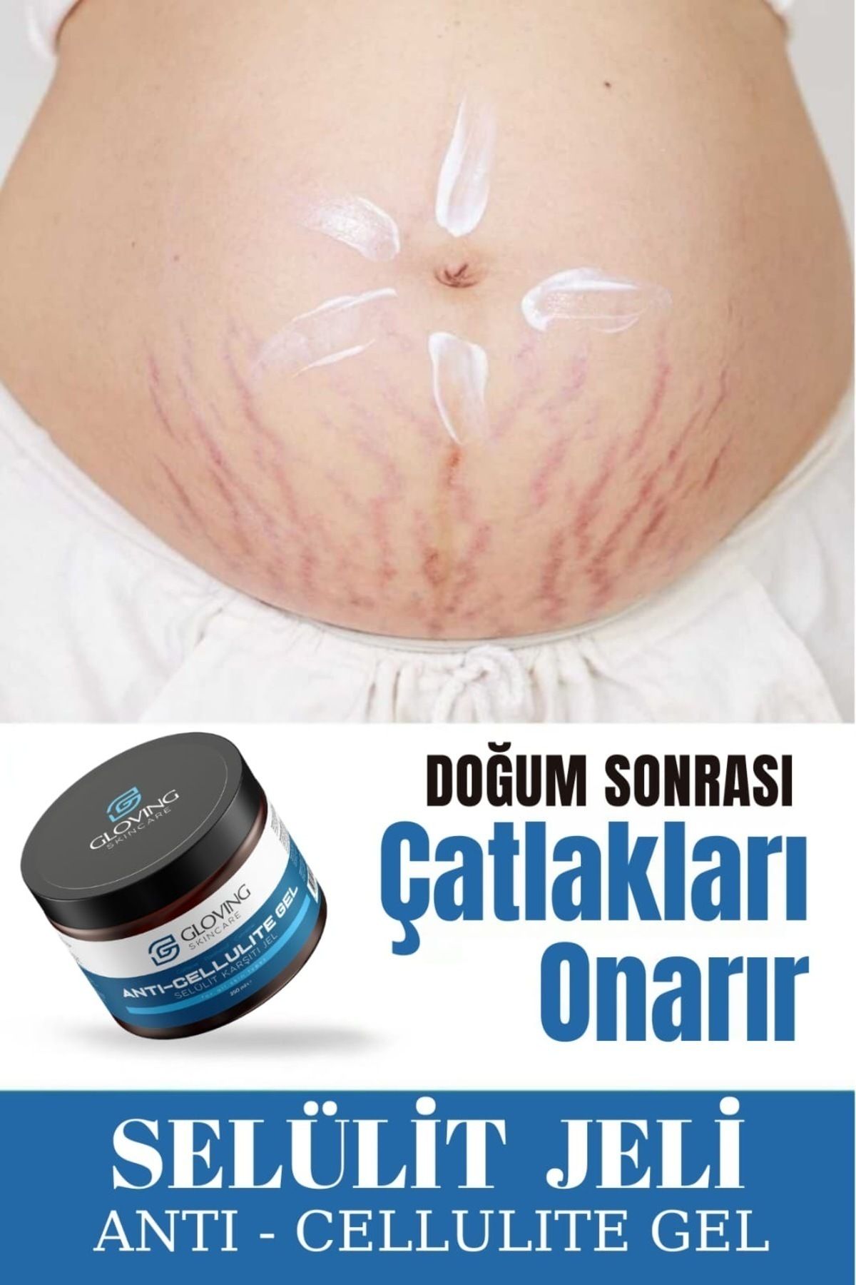GLOVING SKIN CARE Sıkılaştırıcı, Selülit Ve Çatlak Giderici Vücut Şekillendirici Jel 250 ml