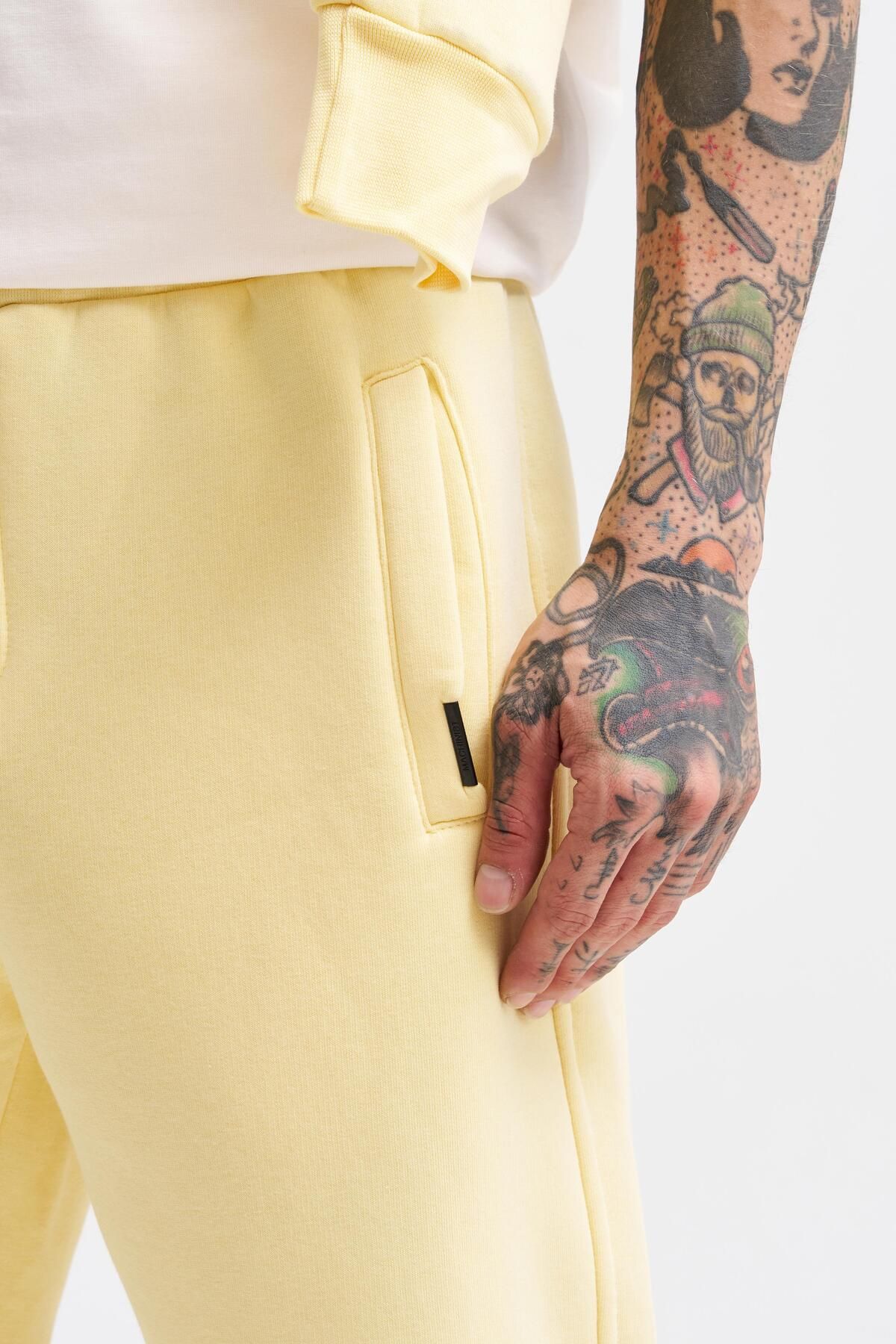 Machinist-Men's Basic Jogger Relaxed Yellow Sweatpants 3