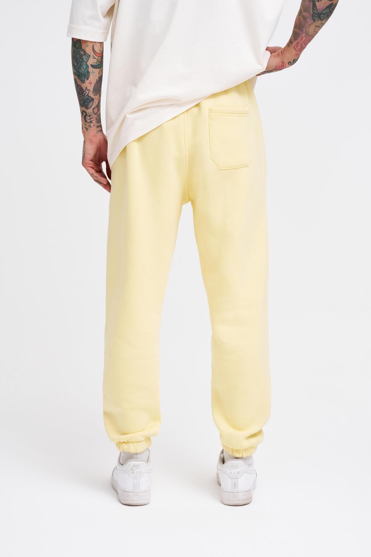 Machinist-Men's Basic Jogger Relaxed Yellow Sweatpants 4
