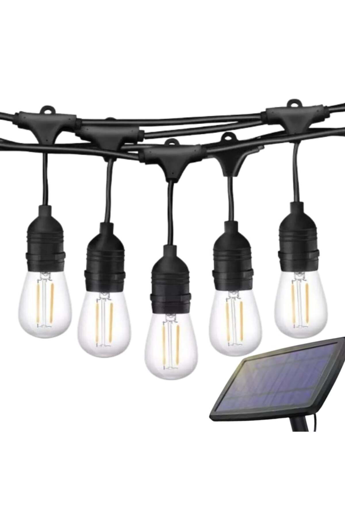 Forlife Güneş Enerjili Solar 5 Adet S14 Led Ampullü 5 Metre Led Işık Seti