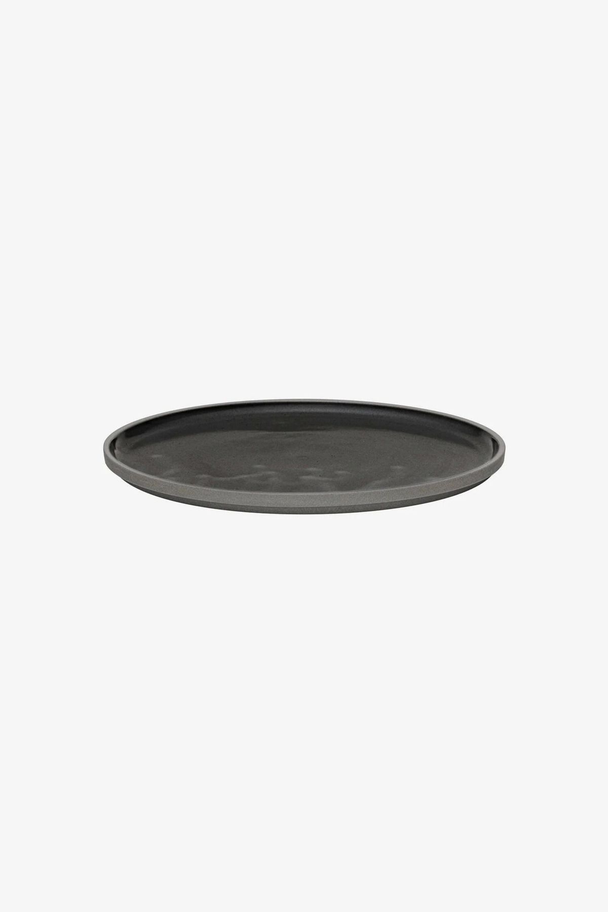 HASAMI PORCELAIN Japon Tasarımı 22 cm Gri Modular Tabak & Kapak İnce, Hafif, Şık