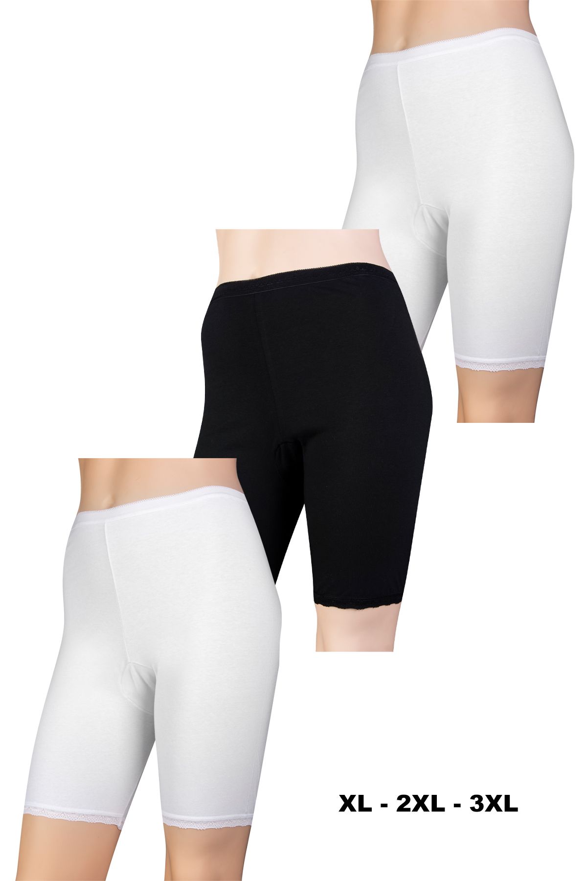 Dominant Düz Paçası Dantelli Boxer Külot 3'lü Paket