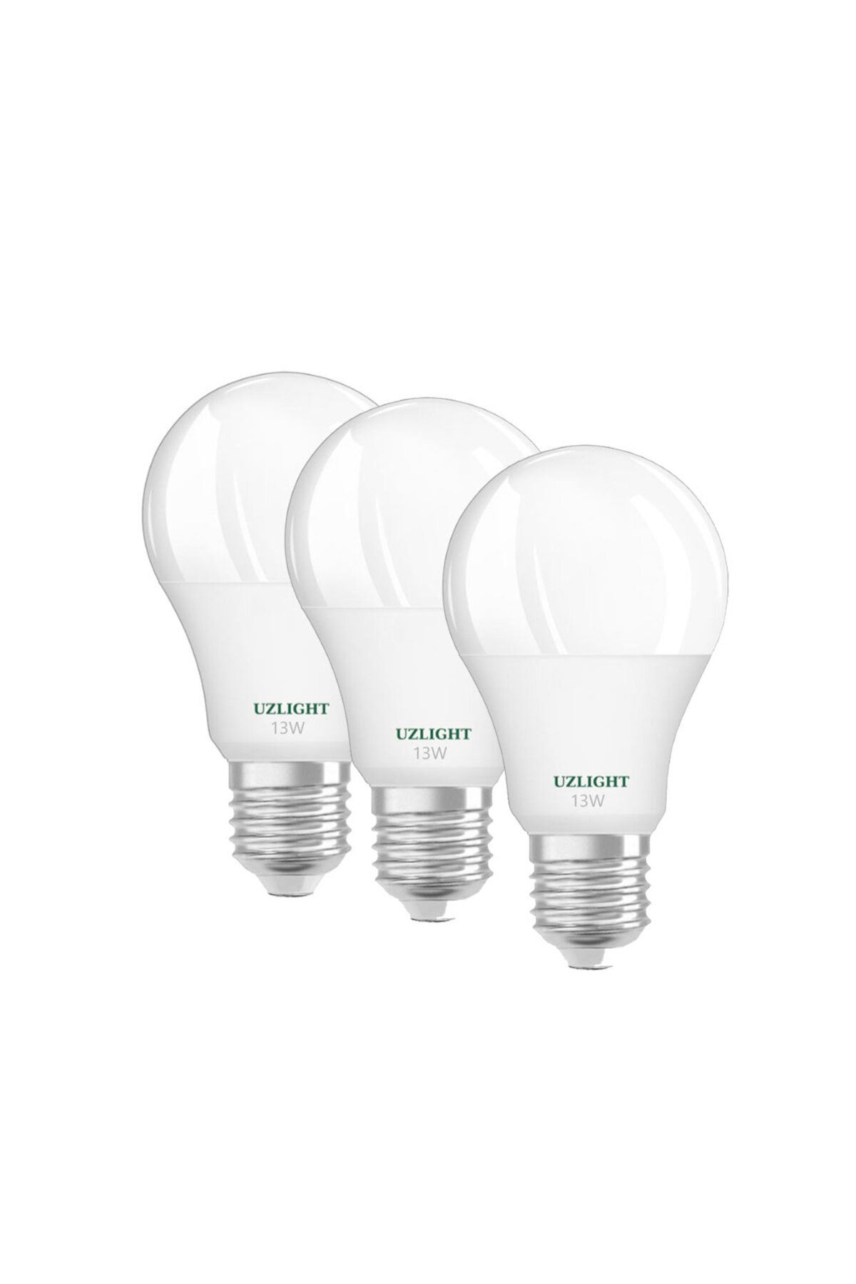 Uzlight 13 Watt Tasarruflu Led Ampul E27 Beyaz Işık 6500 Kelvin 3 Adet