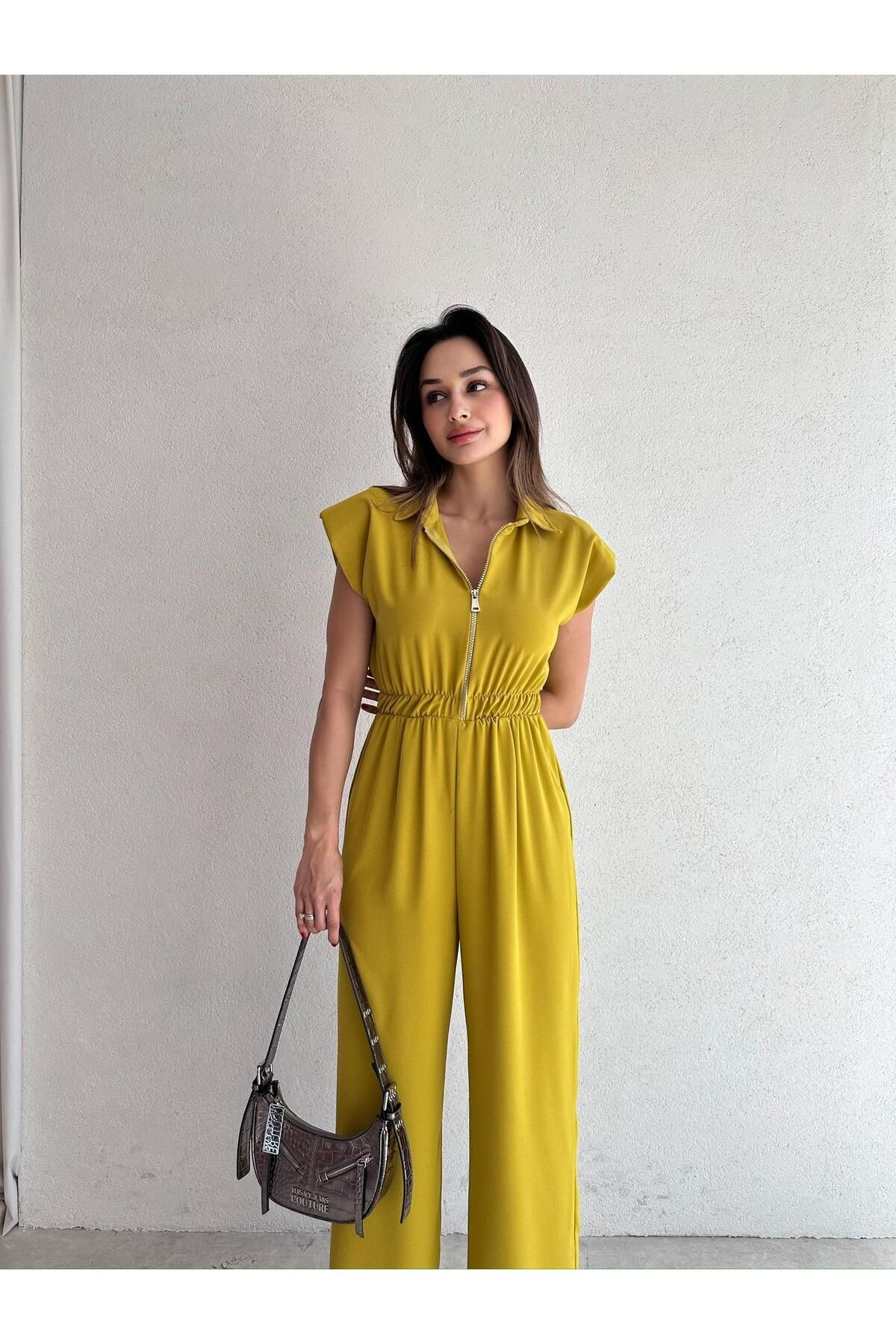 Mooi Butik LAVİA Tulum 4548 - Yağ Yeşili