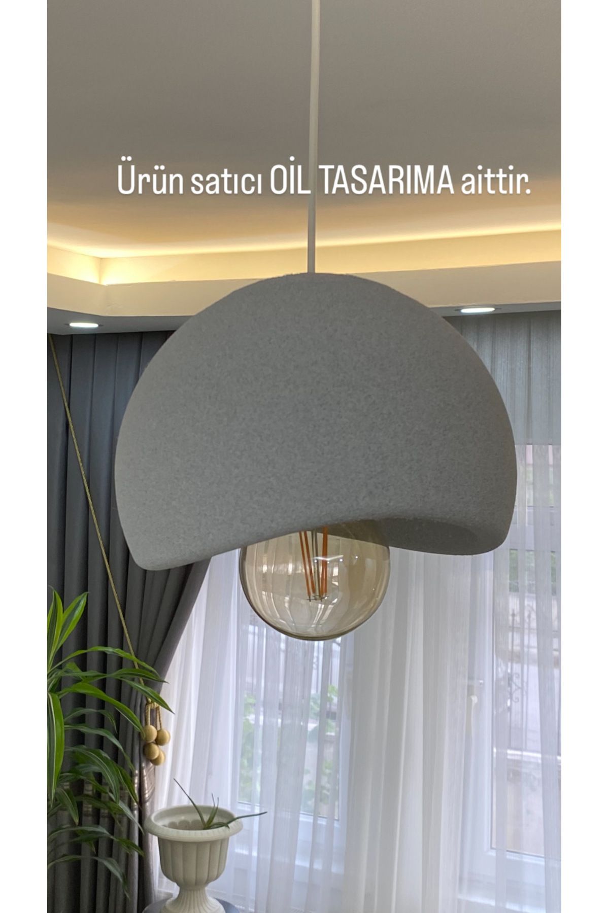 Dekor Beton görünüm Bohem avize (mutfak salon oturma odası)