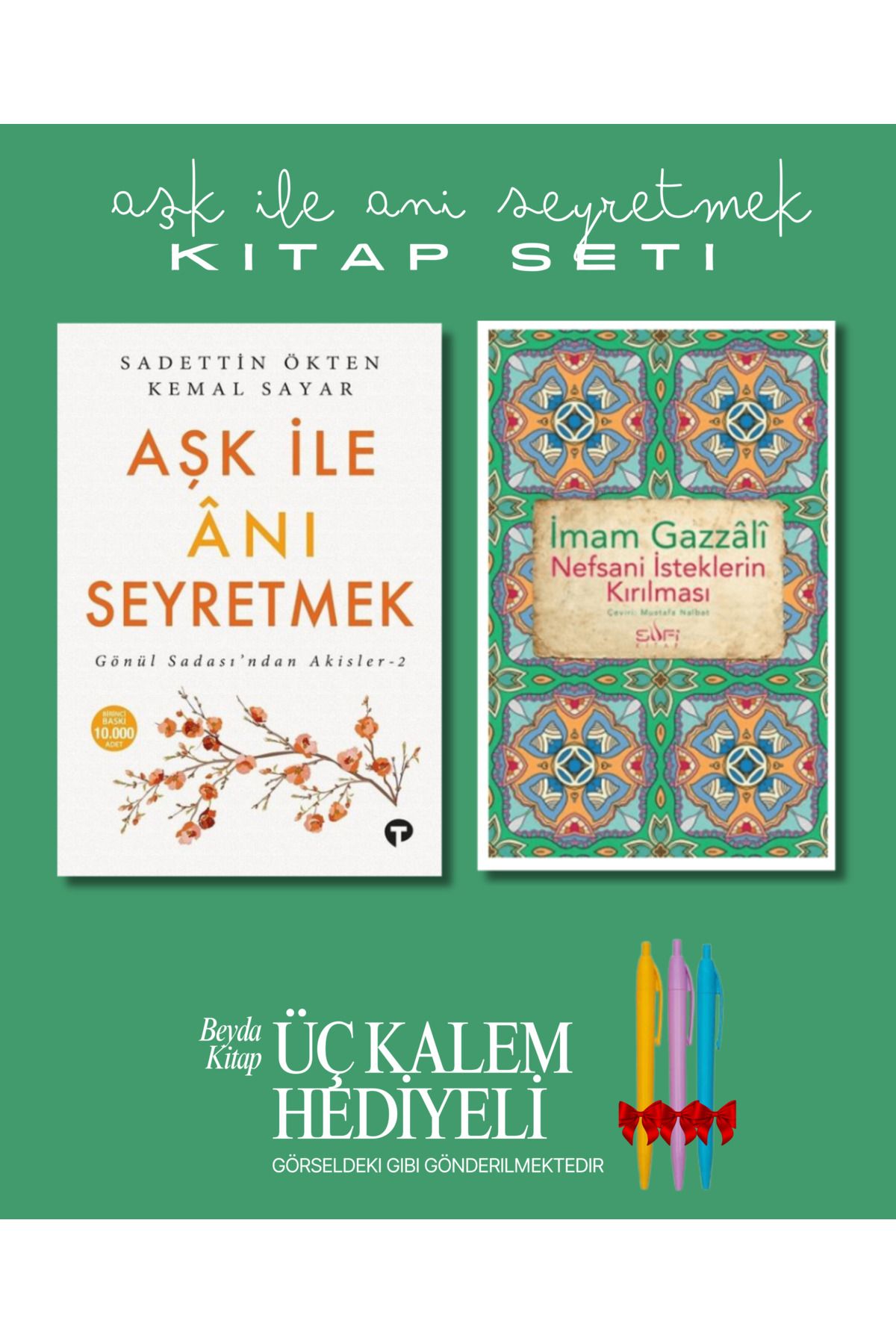 Turkuvaz Kitap Aşk İle Anı Seyretmek - Nefsani İsteklerin Kırılması (2 Kitap) - Kalem Hediyeli - Kemal Sayar