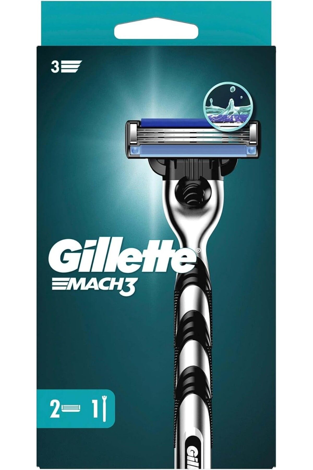 Gillette Mach3 Tıraş Makinesi + 2 Adet Yedek Tıraş Bıçağı - Diş Beyazlatıcı Köpük Hediye