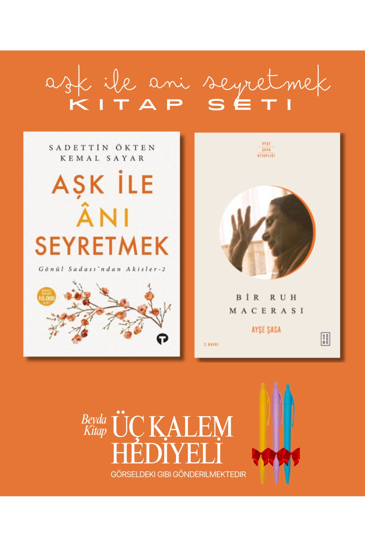 Turkuvaz Kitap Aşk İle Anı Seyretmek - Bir Ruh Macerası (2 Kitap) - Kalem Hediyeli - Kemal Sayar