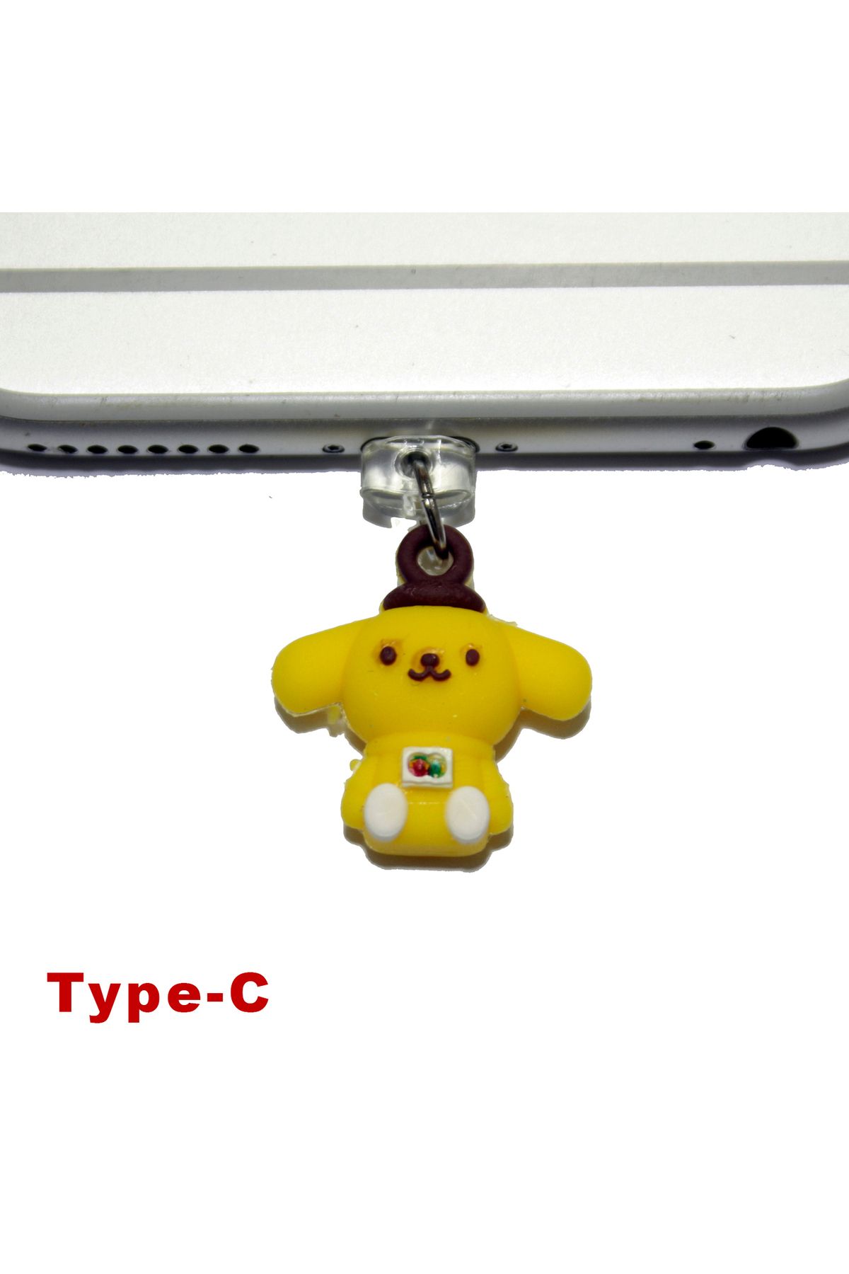 BK Design Type-C 3D Silikon Figürlü Telefon Şarj Portu Toz Tıpası Toz Tıkacı Charm TCSL2005
