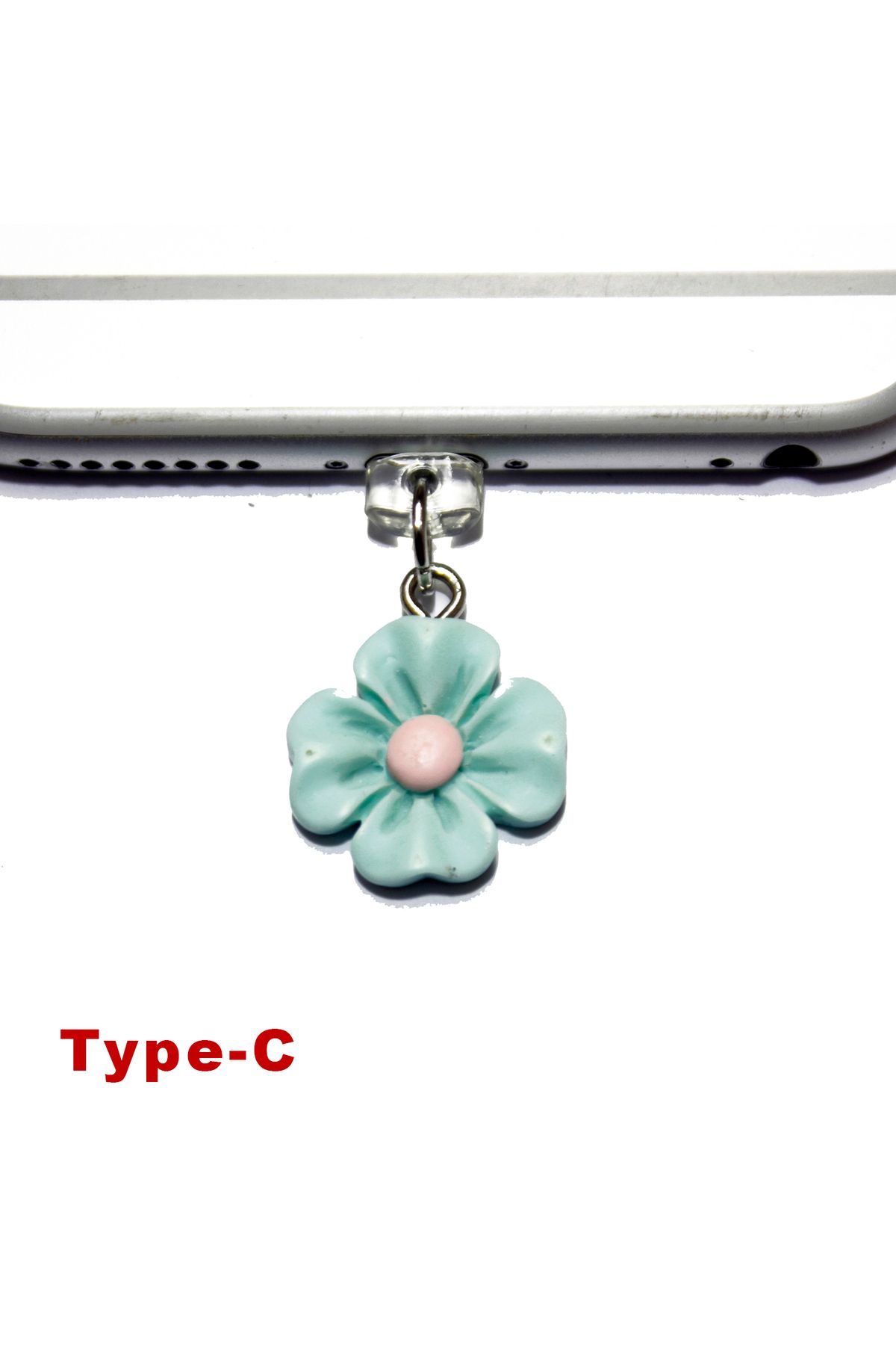BK Design Type-C 3D Akrilik Figürlü Telefon Şarj Portu Toz Tıpası Toz Tıkacı Charm TCAK3013