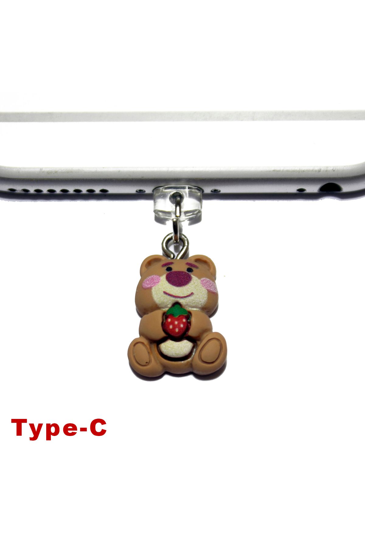 BK Design Type-C 3D Akrilik Figürlü Telefon Şarj Portu Toz Tıpası Toz Tıkacı Charm TCAK3014