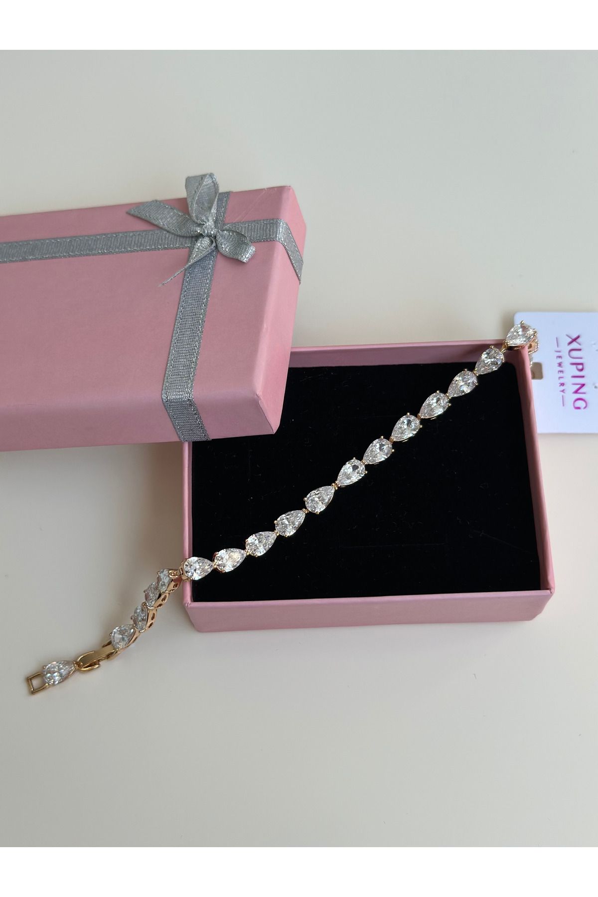 NİSSBEBE XUPİNG JEWELRY VİP Bileklik 14K KARARMAZ Xuping Çelik Bileklik (DOĞALTAŞ BİLEKLİK HEDİYE)