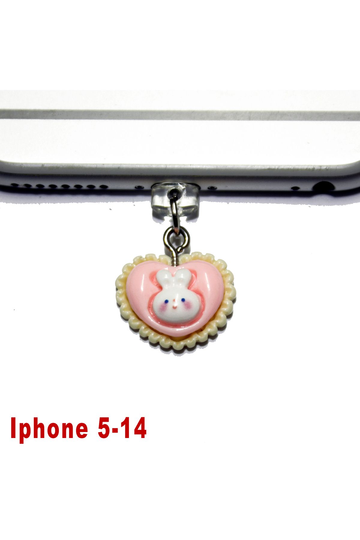 BK Design Iphone 5-14 Uyumlu 3D Akrilik Figürlü Telefon Şarj Portu Toz Tıpası Toz Tıkacı Charm IPAK3009