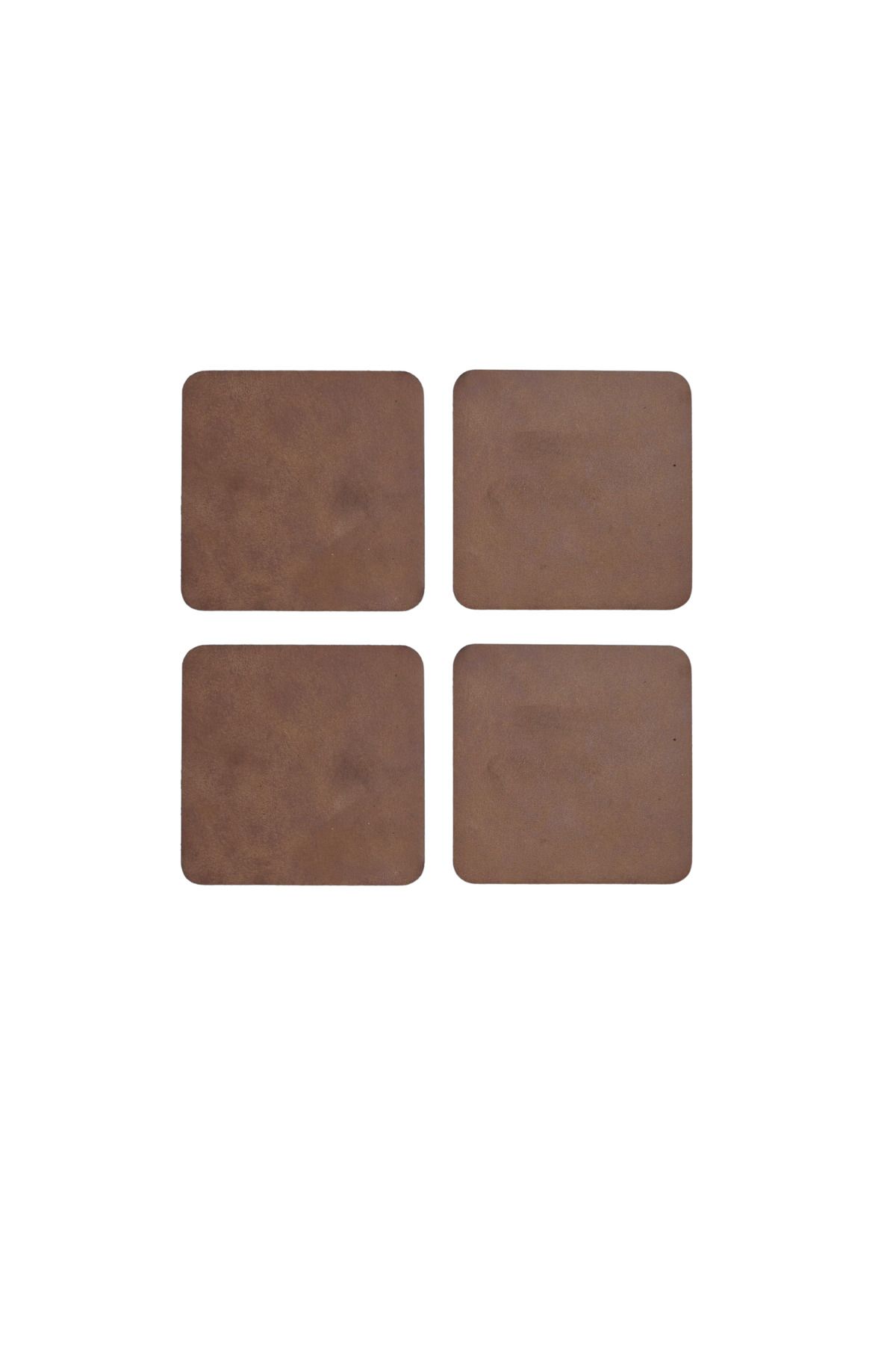 Grand Fine Art Süet Deri 4lü Set Kare 10 cm Çap
