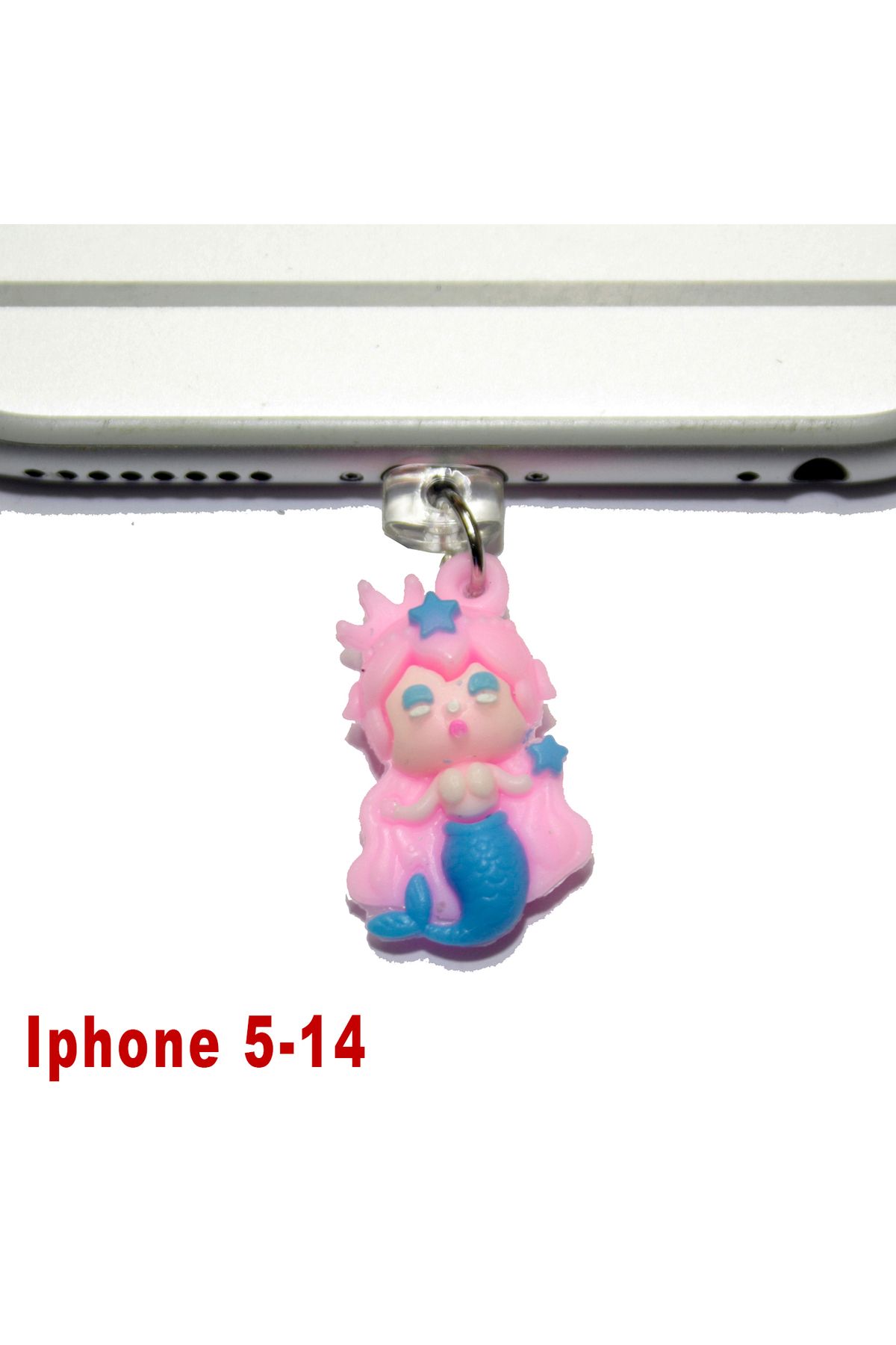 BK Design Iphone 5-14 3D Silikon Figürlü Telefon Şarj Portu Toz Tıpası Toz Tıkacı Charm IPSL2006