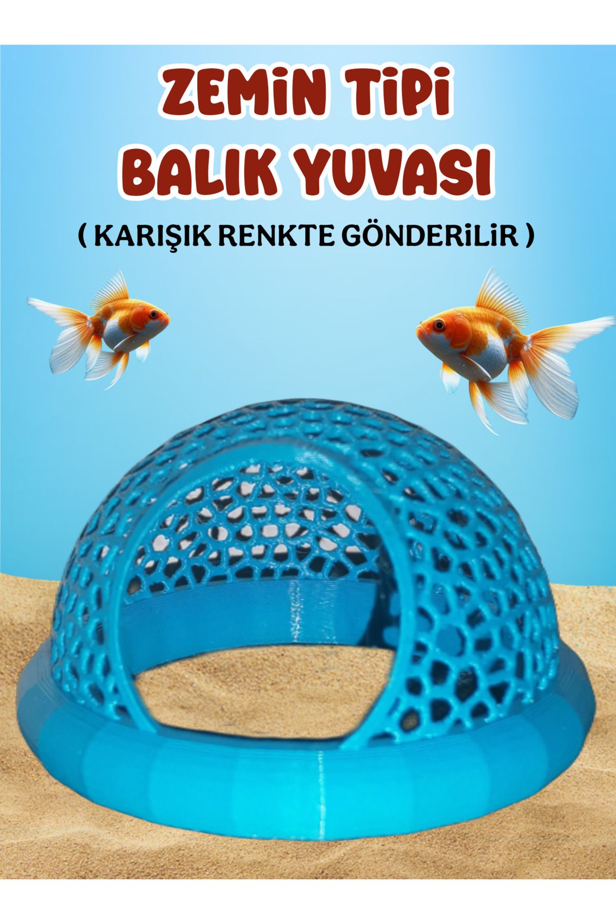 MDİZMİR Balık Yuvası / Testi / Yeraltı Gizleme Mağarası / Kum Üstü Balık Yuvası ( Karışık Renkte