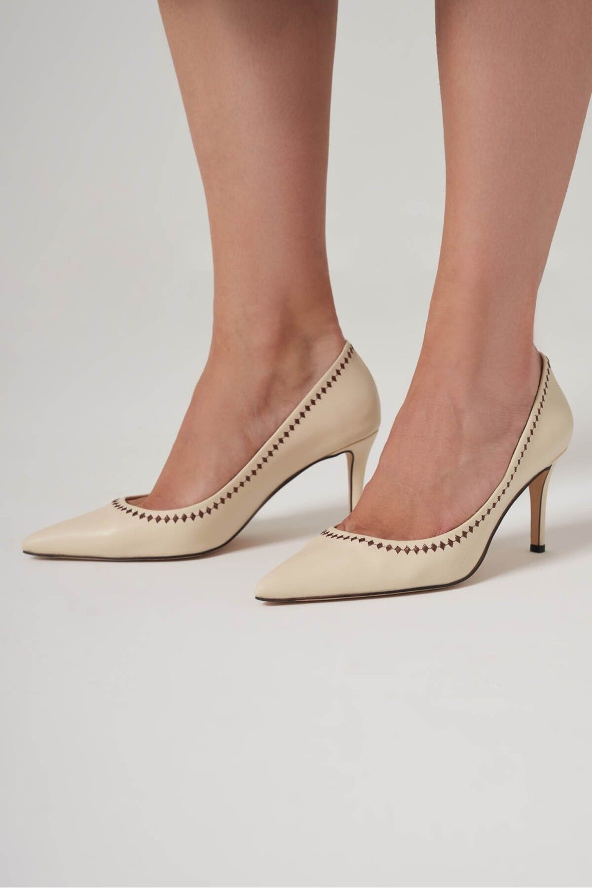 UTOPIAN Nakışlı Yüksek Topuk Stiletto