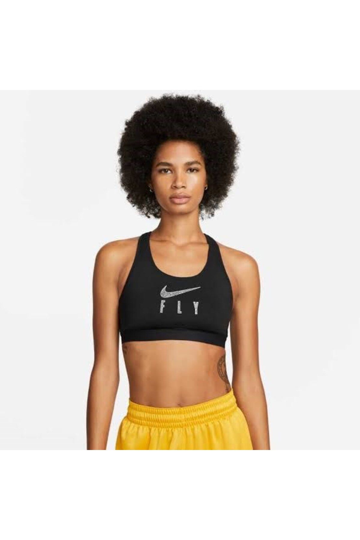 Nike Dri Fit Swoosh Swoosh Fly Bra Kadın Sporcu Sütyeni GÜLER BİBER