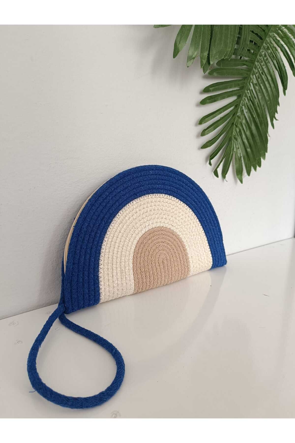 Ezo Beach, El Yapımı Cluch, Yazlık Çanta, Handmade Nazar Boncuk El Çantası, Handmade Hasır Kadın Cüzdan