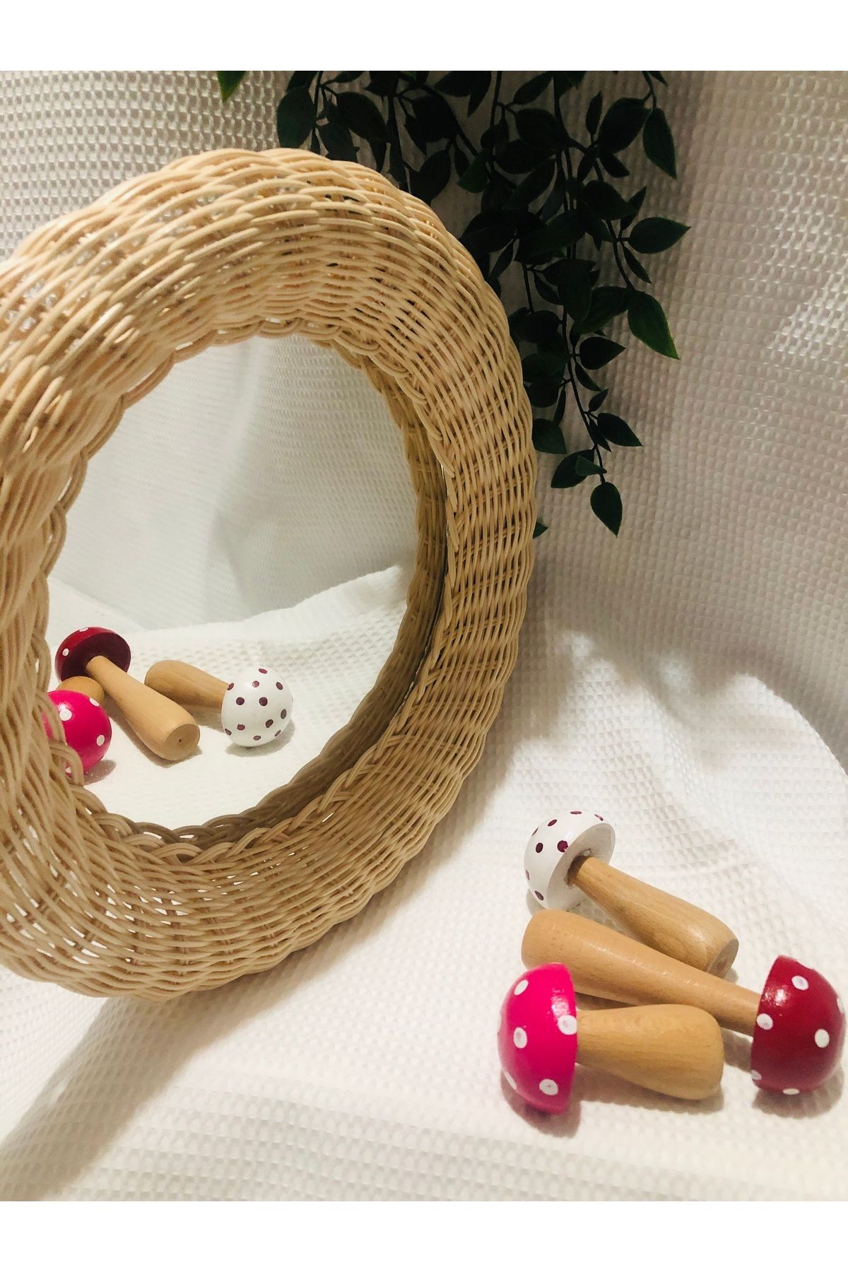 hayal rotam Rattan Bambu Pinteres Model Yuvarlak Modern Tasarım ayna 30 cm Cam