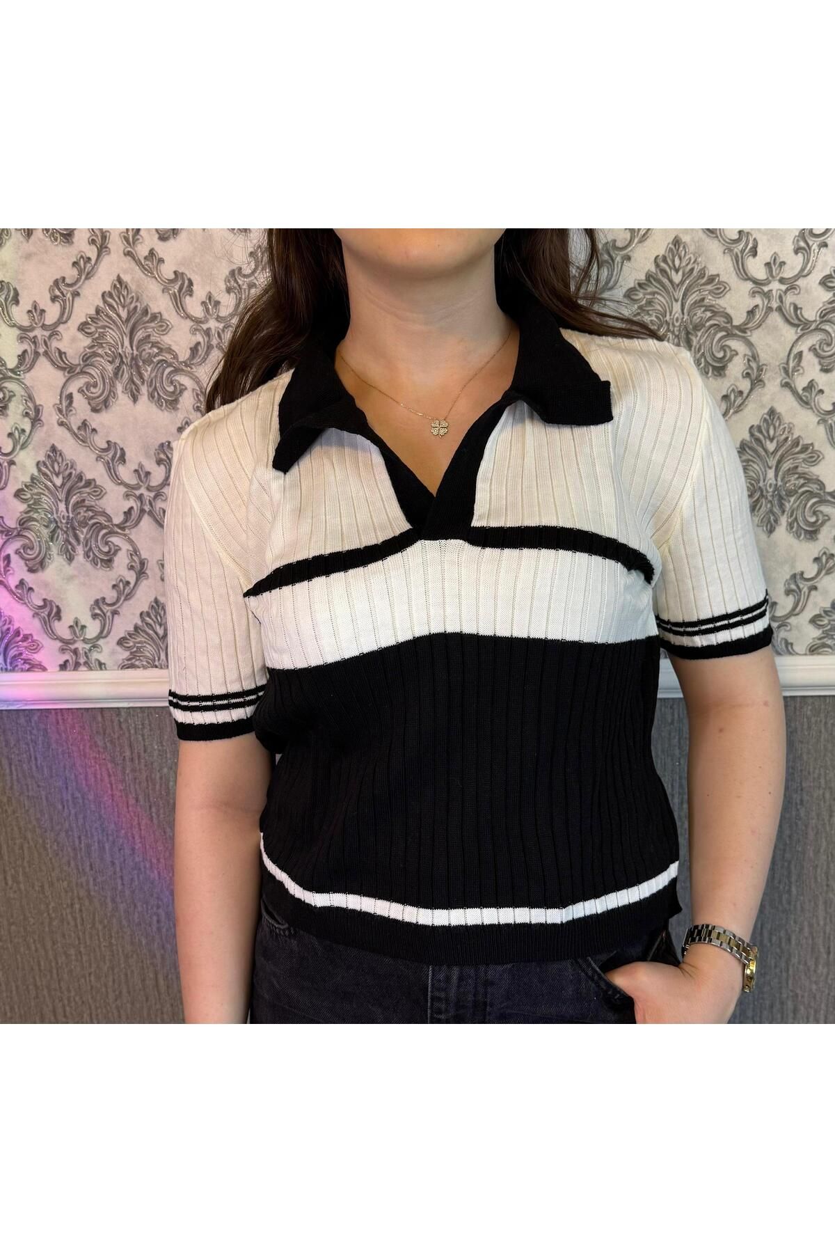 LASVİKA kadın polo yaka tshirt