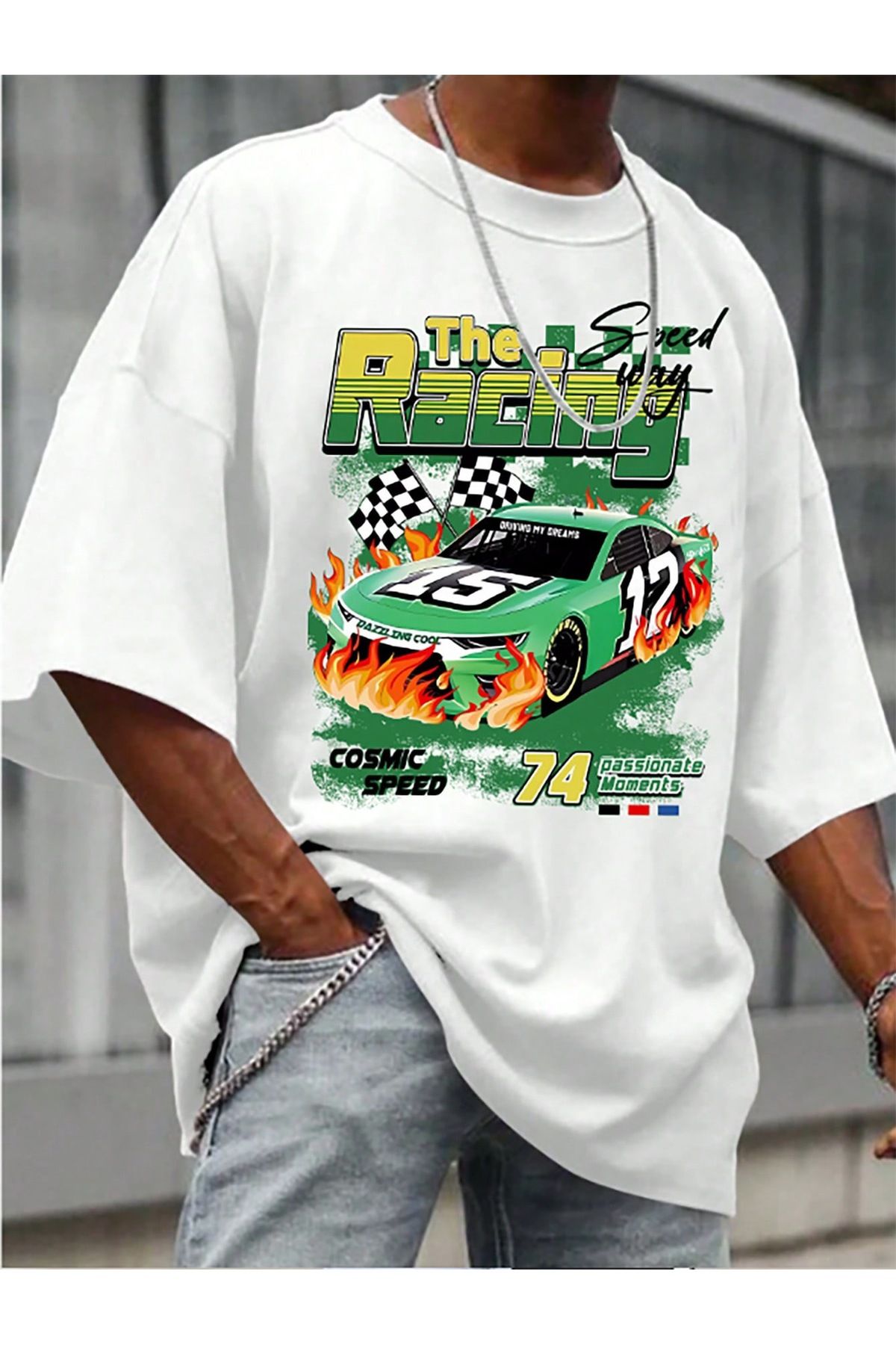Bengi Clothing Oversize Kesim Kısa Kollu Baskılı T-shirt