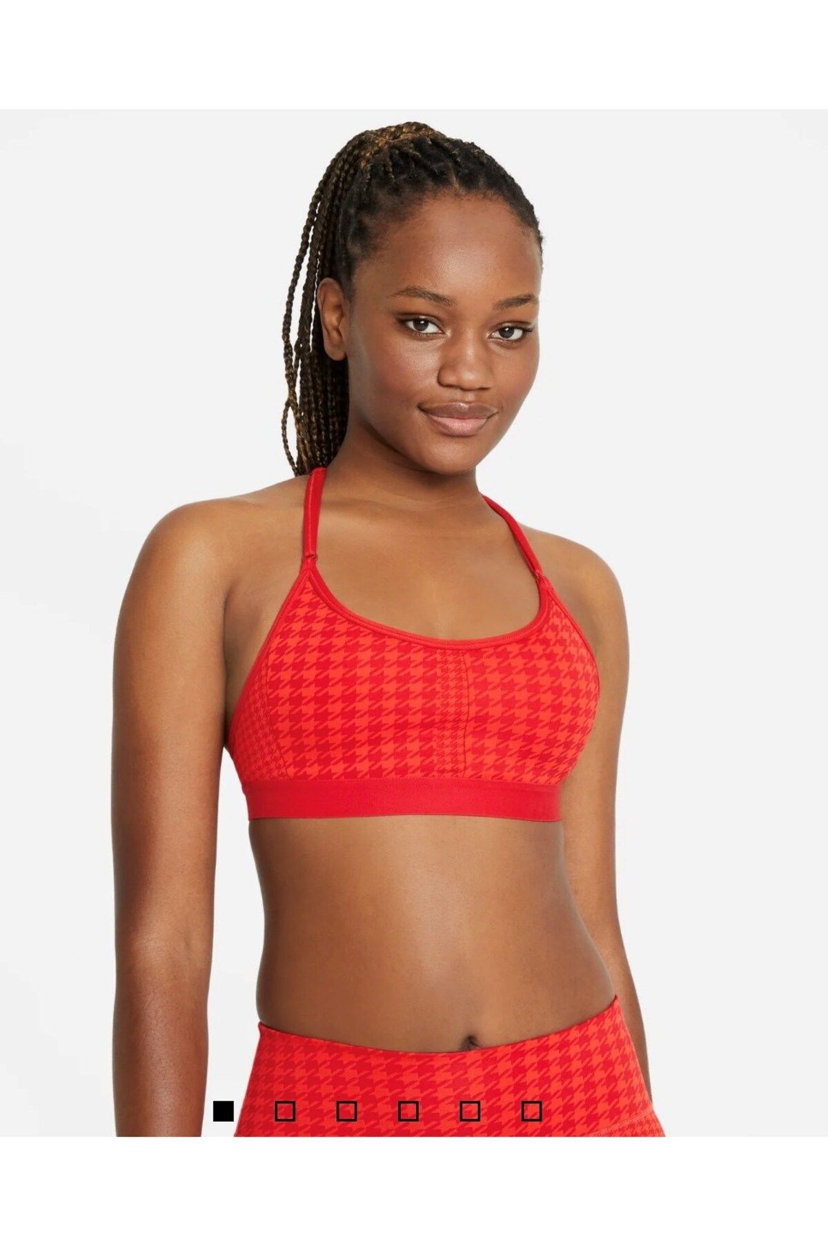 Nike Dri-FIT Indy Icon Clash Kadın Hafif Destekli Dolgulu T-Sırtlı Spor Sütyeni