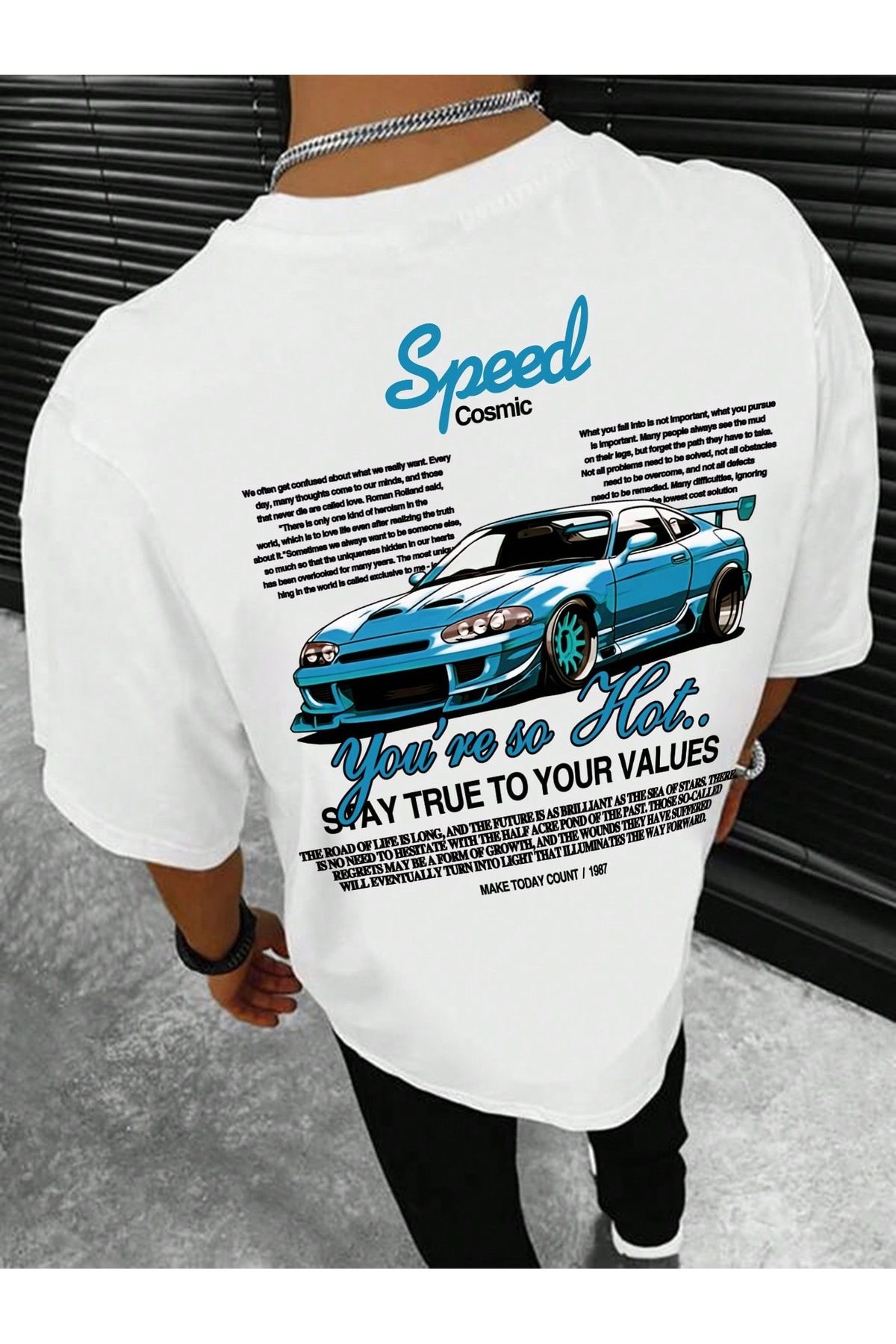 Bengi Clothing Oversize Kesim Kısa Kollu Baskılı T-shirt