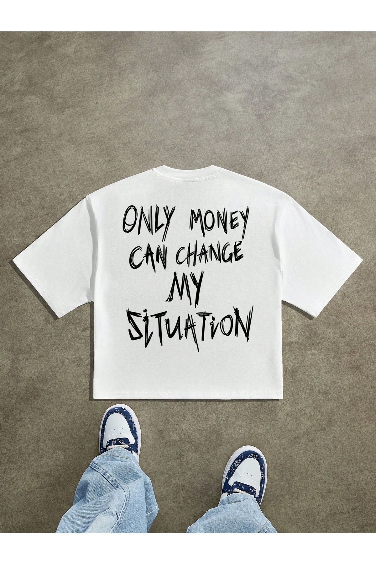 Bengi Clothing Oversize Kesim Kısa Kollu Baskılı T-shirt