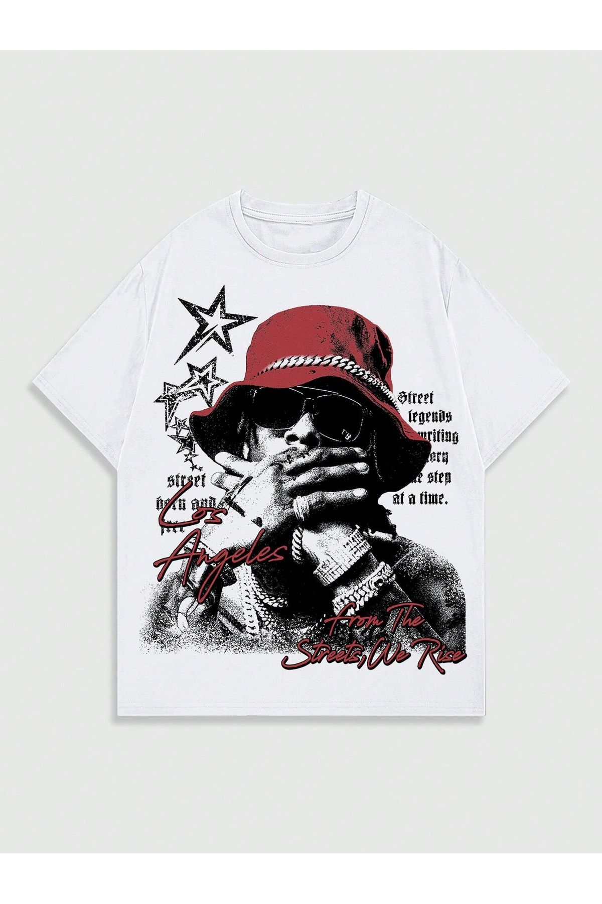 Bengi Clothing Oversize Kesim Kısa Kollu Baskılı T-shirt