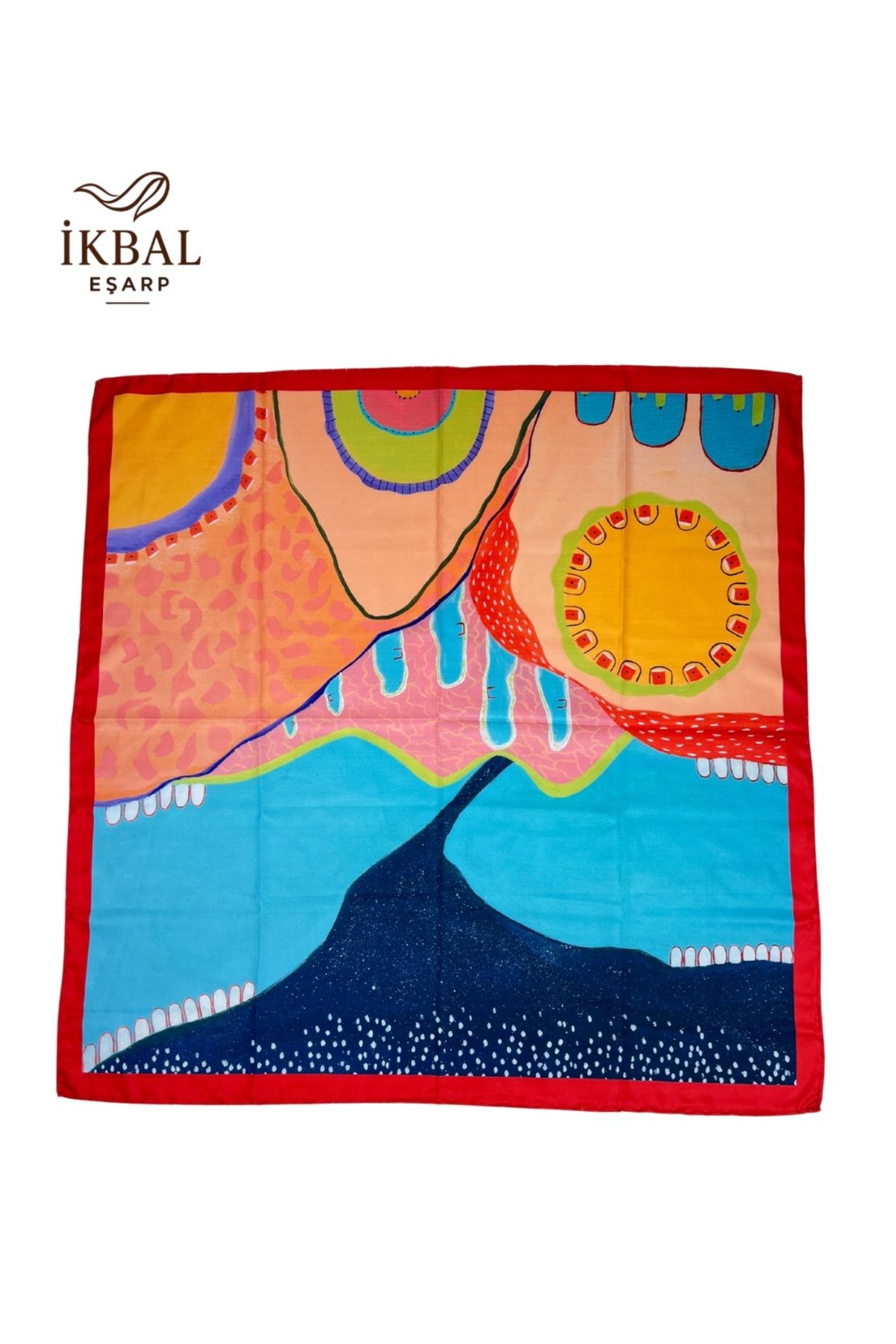 İkbal 75*75cm mira more rayon kumaş fular bandana