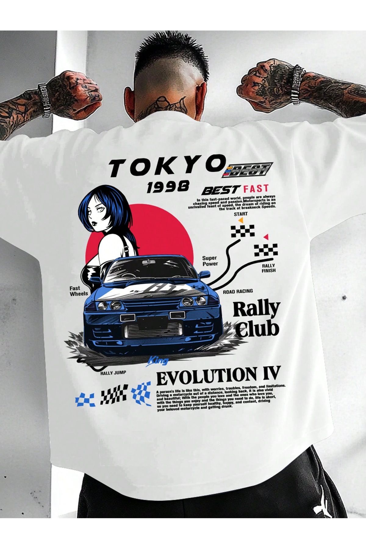 Bengi Clothing Oversize Kesim Kısa Kollu Baskılı T-shirt