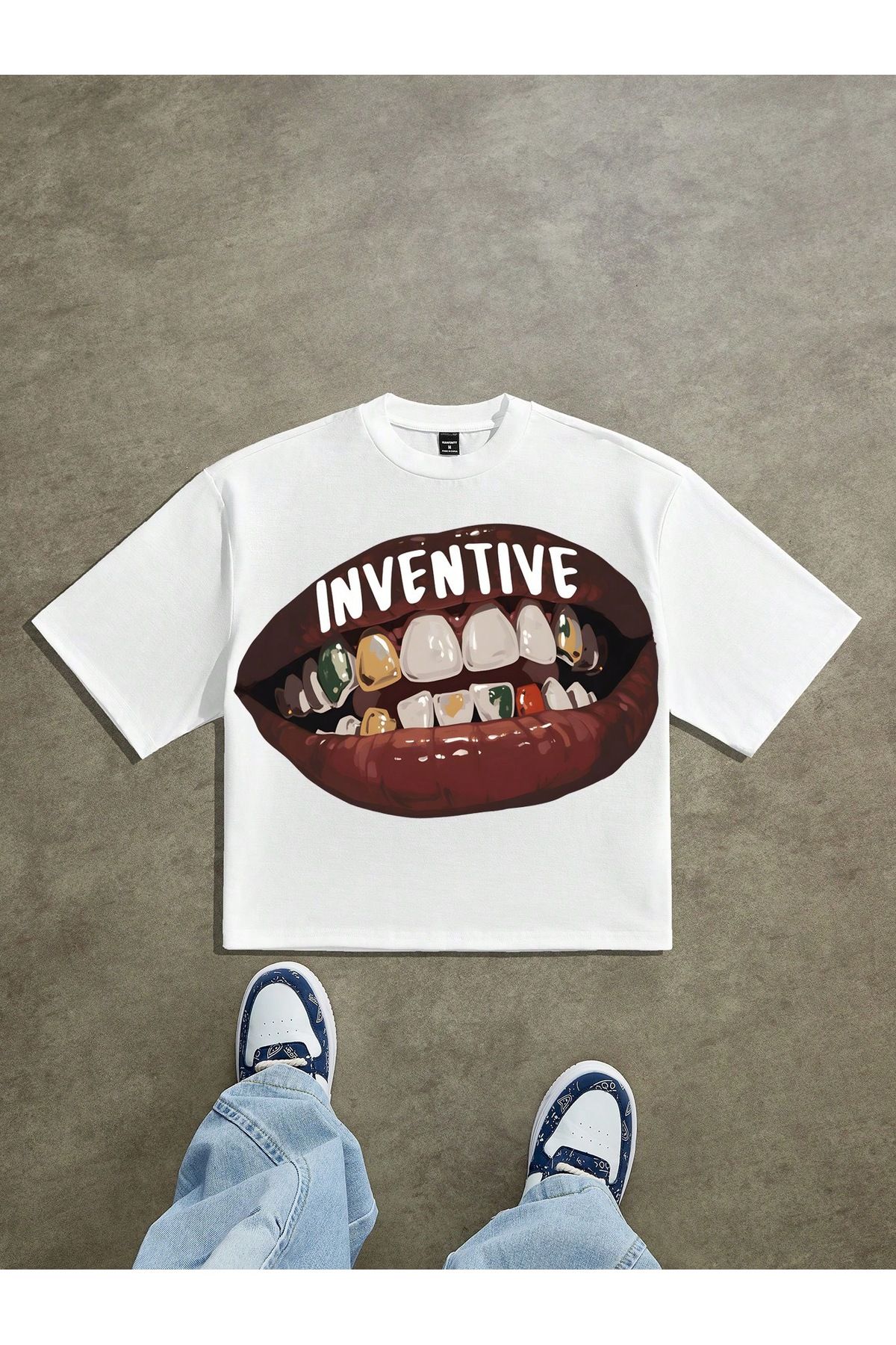 Bengi Clothing Oversize Kesim Kısa Kollu Baskılı T-shirt