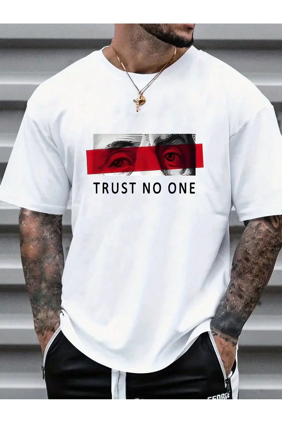 Bengi Clothing Oversize Kesim Kısa Kollu Baskılı T-shirt