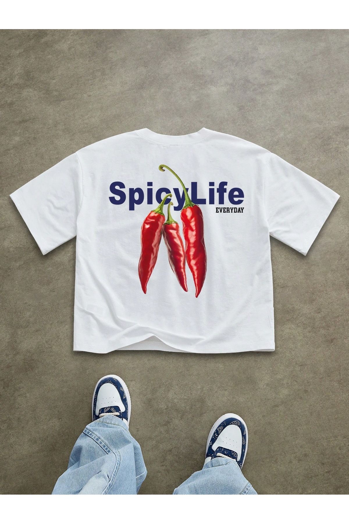 Bengi Clothing Oversize Kesim Kısa Kollu Baskılı T-shirt