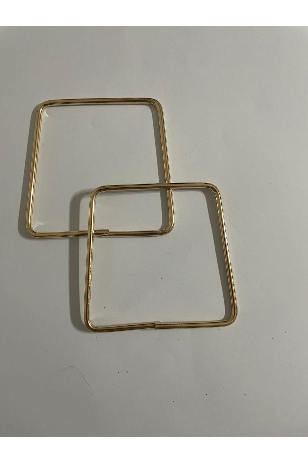 ZÜLEYHA TUHAFİYE HOBİ Metal kare model çanta sapı 11cm