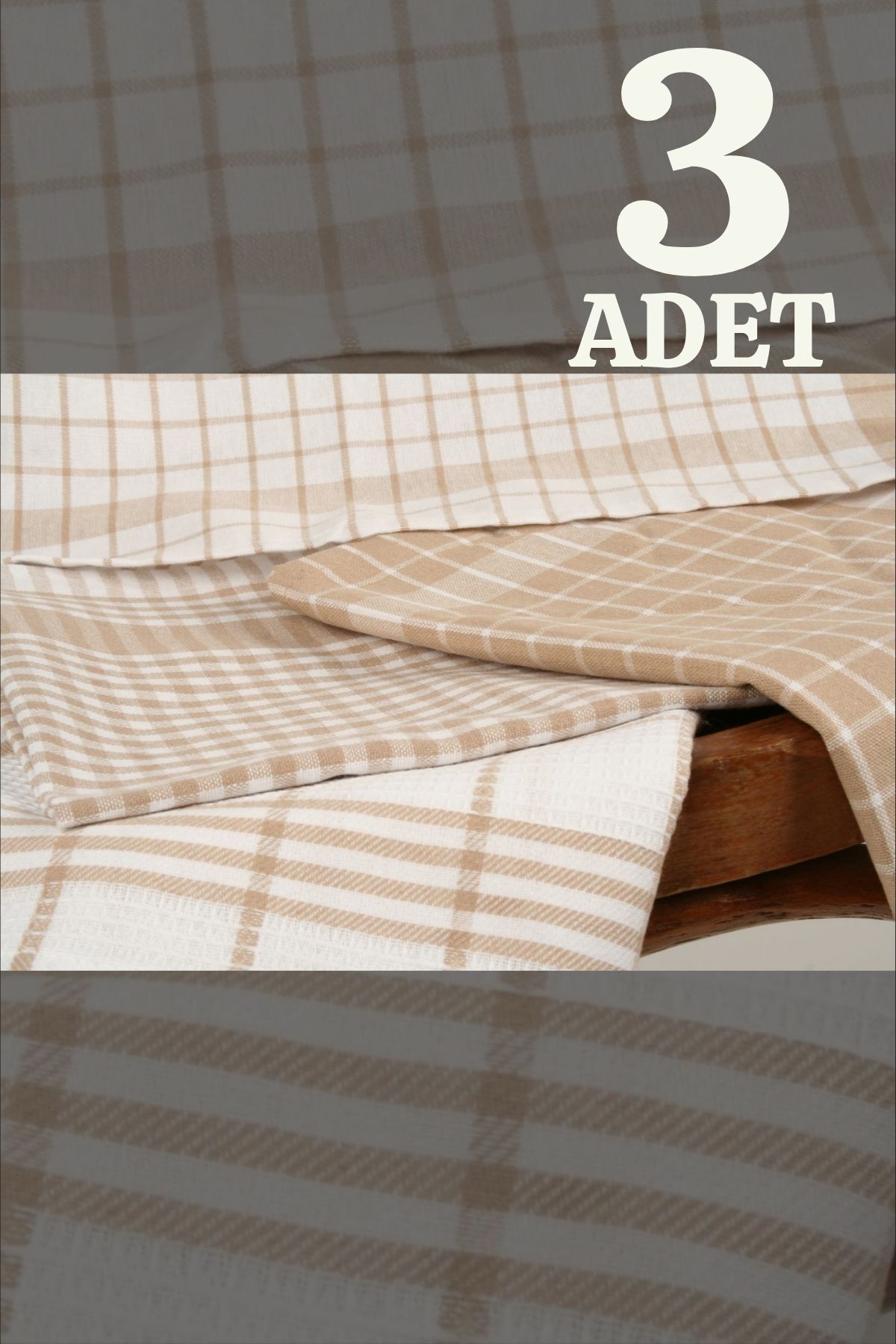 İKBAL TEXTILE Petibör 3'lü Mutfak Kurulama Bezi Seti (%100 Pamuk)