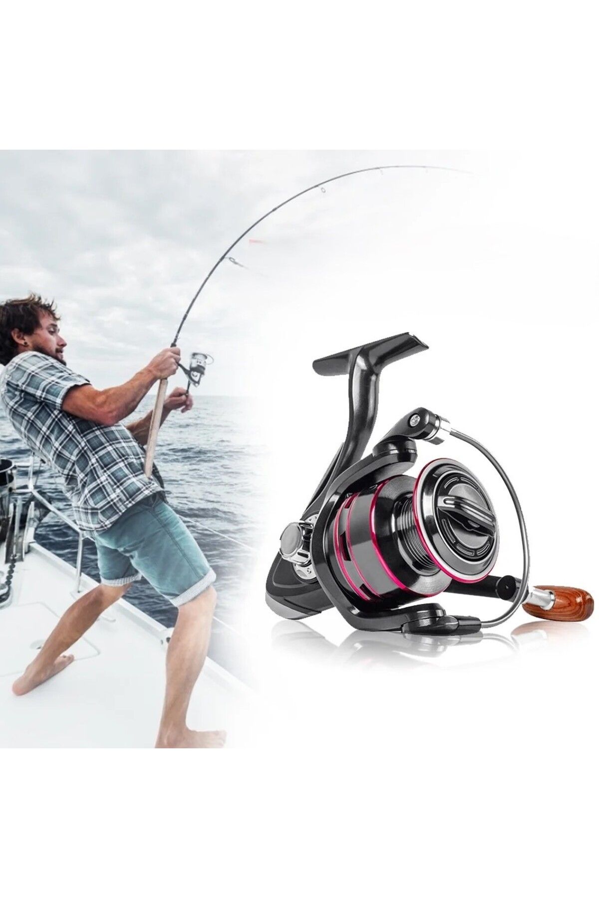 VenaliaStore HB3000 Olta Makinesi 12 Bilyalı 5.2:1 Devir | 8 Kg Drag Gücü | Misinasız Spin Makine