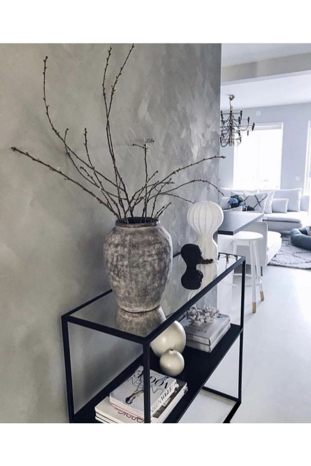 AVİBO HOME Lyon Dresuar Kahve Köşesi Modern Konsol Şeffaf Cam Siyah Ahşap